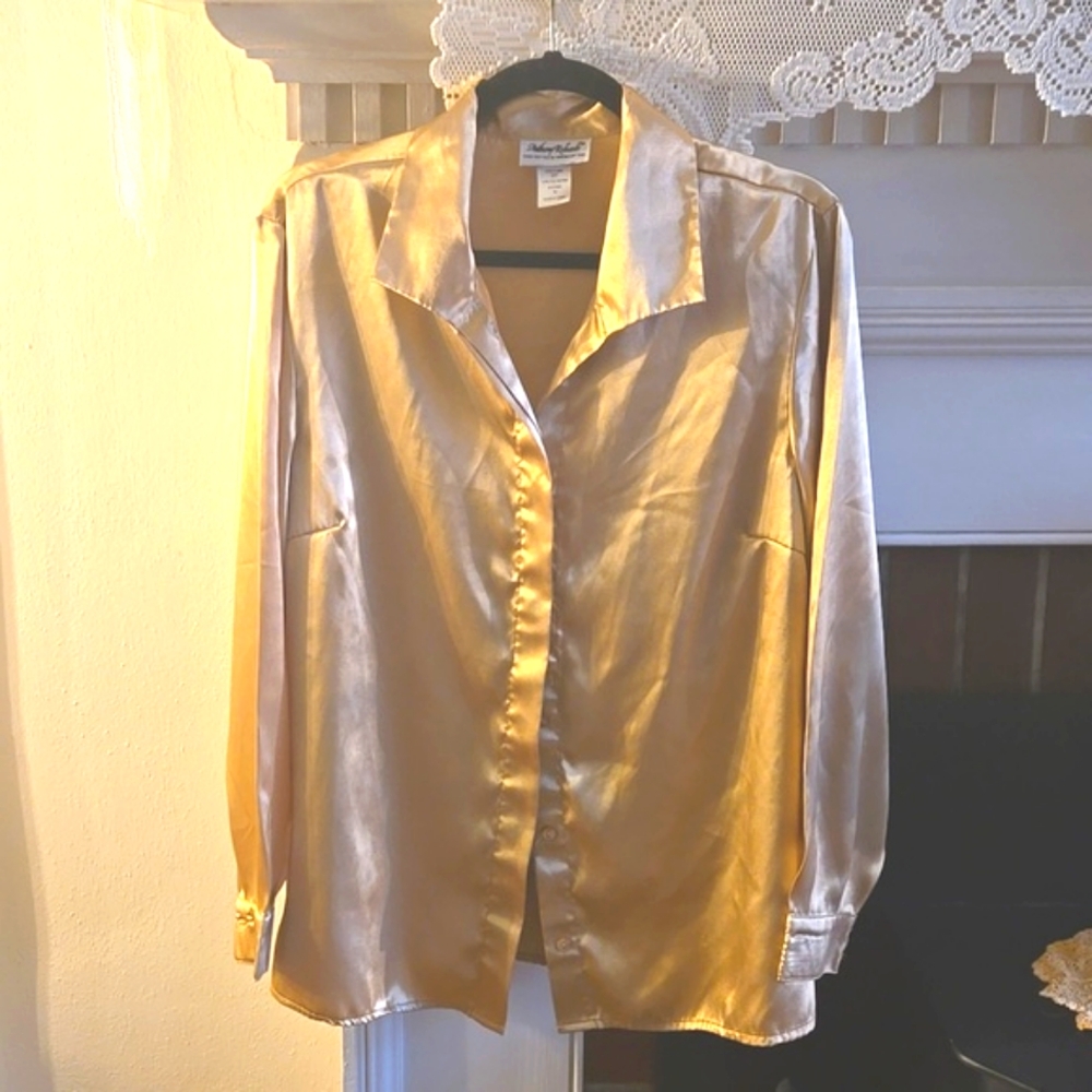 Vintage gold dress shirt size 14